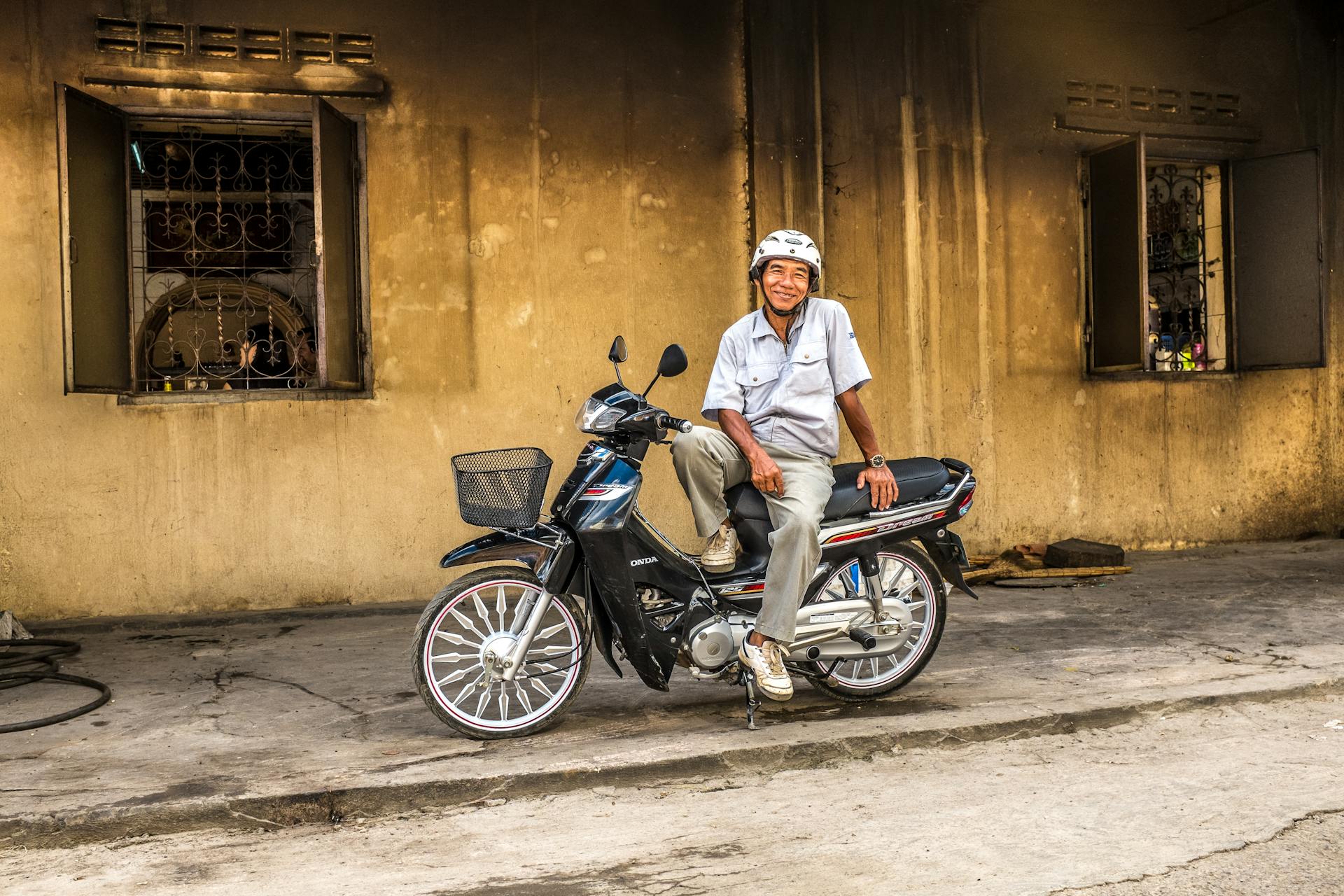 Battambang Local Motorbiker, Cambodia